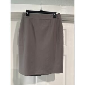 Ann Taylor 85% Virgin Wool Lined Skirt Grey Women's Size 10